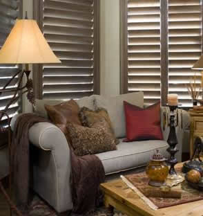 houston shutters-stained wood