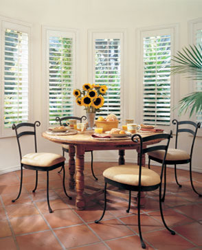 faux wood shutters kitchen